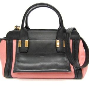 Chloe Black and Pink Two Way Shoulder and Crossbody Bag